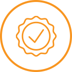An icon showing a checkmark in a circle